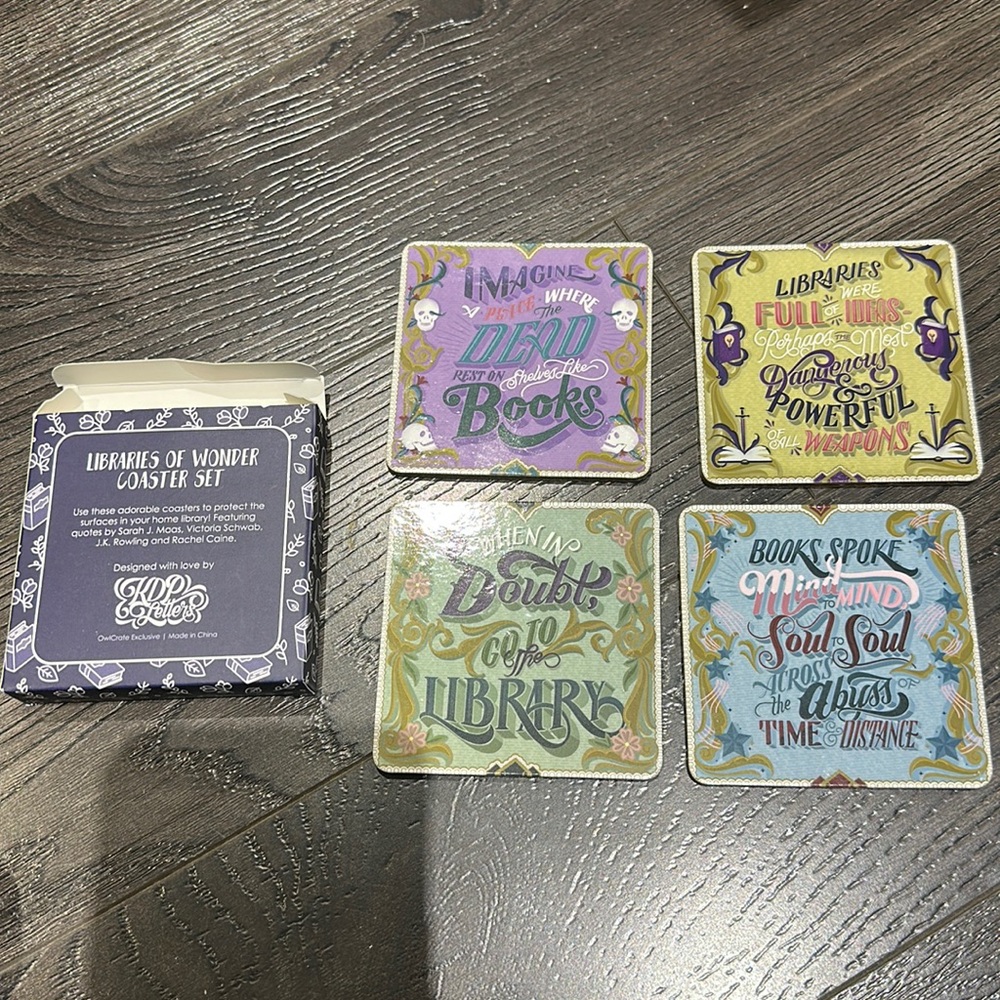Owlcrate coaster set
